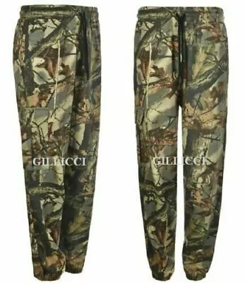 Mens Fleece Jungle Print Camo Cargo Combat Joggers Jogging Bottoms Pants S- 5xl • £14.99