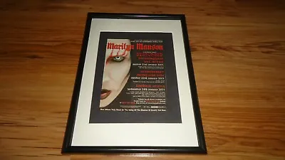 MARILYN MANSON 2001 Tour-framed Original Advert • $15.14