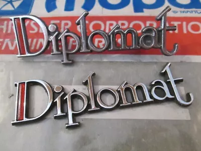 PAIR 1989 88 87 86 85 84 83 82 81 MoPar Dodge Diplomat Fender Emblems Police Car • $39.99