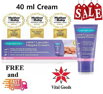 Lansinoh HPA Lanolin Nipple Cream 40ml For Breastfeeding Mum Nursing Sore Nipple • £13.89