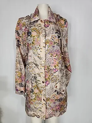 Rodarte For Target Floral Trench Raincoat Windbreaker Lightweight  Womens Sz M • $15