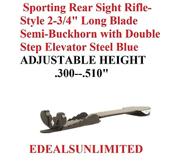 Sporting Rear Sight Rifle-Style 2-3/4  Long Blade Semi-Buckhorn With DS MARLIN • $40.95