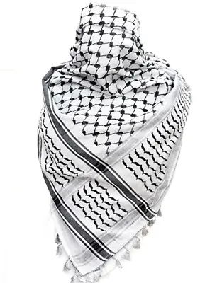 Houndstooth Scarf Keffiyeh Arafat Hatta Cotton Wide Scarf Palestine Shemagh • $19.99