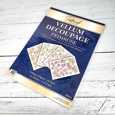 Tattered Lace Primrose Vellum Decoupage Pack A4 16 Sheets • £4.95