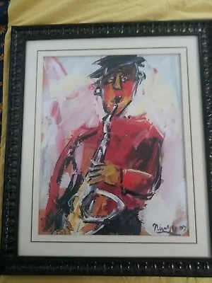 Charles Nivens 07 Musician One  Lithograph Beautifully Framed • $35