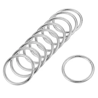 30mm Metal O Rings Non-Welded For Straps Bags Belts DIY Silver Tone 10pcs • $8.27