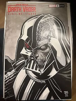 Star Wars Darth Vader Black White Red #1 Arthur Adams Variant With 3d Print • £9