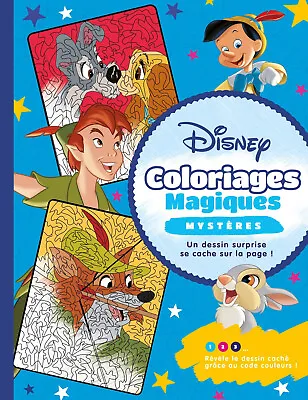 £9.99 • Buy Disney Messages Magic Adult Colouring Book French Colour By Number Mystery Pan