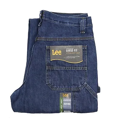 Lee Carpenter Jeans Men`s Sizes Dark Indigo 100% Cotton Denim Classic Fit New • $38