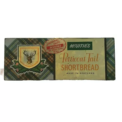 Vintage McVities Biscuit Tin Petticoat Tail Shortbread Tartan Deer Scottish  • $12.74