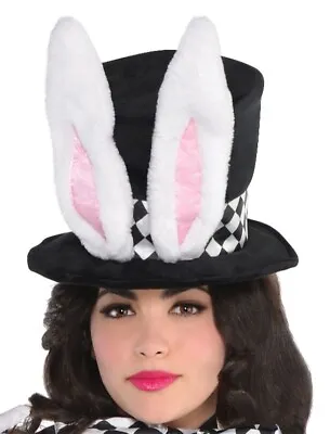 NEW Dark Mad Hatter Costume Hat Only Cosplay Dress Up Alice In Wonderland Rabbit • $5