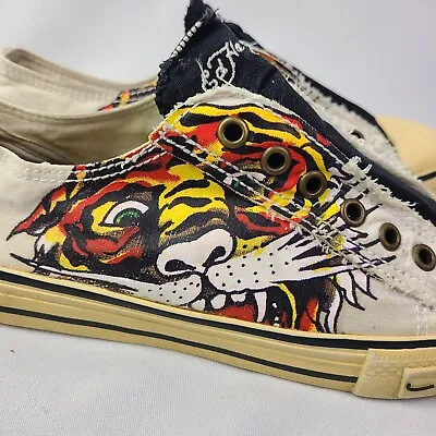 Ed Hardy Slip On Shoe Y2K Tiger Womens Size 8 No Lace Tennis  • $49.95