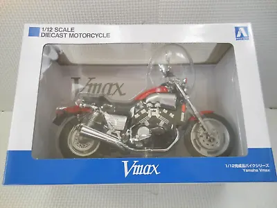 Aoshima Yamaha Vmax Red Motorcycle Diecast 1/12 Scale Yamaha Licensed Product • $65.10