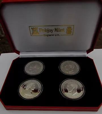 2017 HOUSE OF WINDSOR 4 X 1oz SILVER PROOF Crowns - COIN SET FALKLAND ISLANDS • £23.22