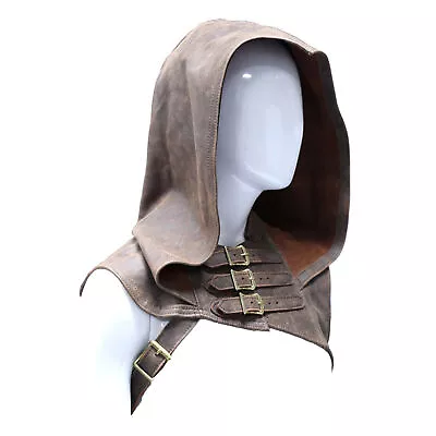 Cowl Hood Solid Color Skin-friendly Solid Color Buckles Cowl Hat Halloween • $32