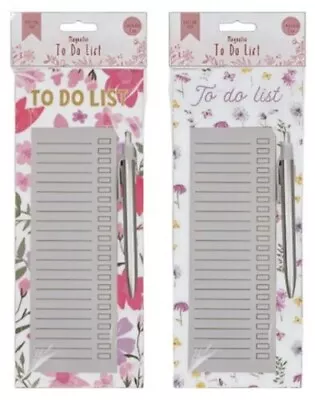 Magnetic Notepad & Pen - To Do List Shopping Fridge Magnet Pad Meal Planner Gift • £3.89