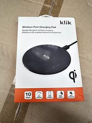 Wireless Fast Charging IPhone & Android - 10W Klik Charge Pad - Qi Certified • $14.99