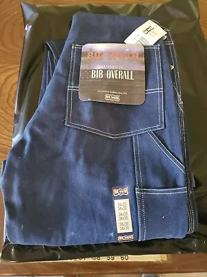  Vtg Big Smith Blue Denim Bib Overalls 34x30 Button Fly VTG • $20