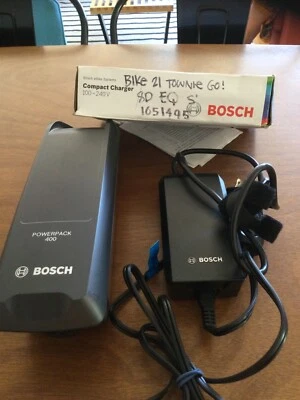 $400 • Buy  Bosch PowerPack 400 Ebike Battery  with Charger: Frame Mount, 36V, 400Wh,