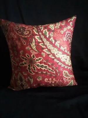 Red Paisley 16 X16 Square Designer Cushion Covers  • £8.50