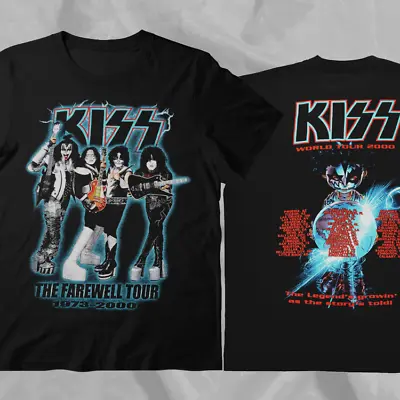 Vintage KISS The Farewell Tour 2000 Retro Black Double Sided T-Shirt • $36.99