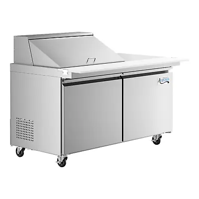 60  Mega Top 2 Door Stainless Steel Refrigerated Sandwich Prep Table With Extras • $4042.80