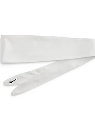 £19.79 • Buy NEW NIKE DRY BANDANA WHITE HEAD TIE Reversible Sweat Wicking Adjustable Dri-Fit