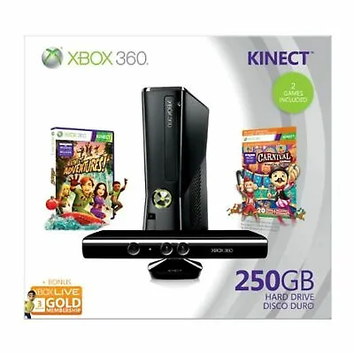 Xbox 360 250GB Holiday Value Bundle With Kinect + 17 Games • $116.35