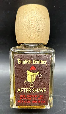 Vintage English Leather After Shave 2 Oz. Made In USA Vintage Wooden Lid • $53.24