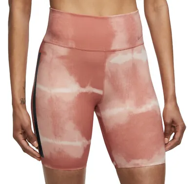 Nike Womens One Luxe 7  Dri-Fit Bike Shorts Tights Madder Root Orange S-XXL NWT • $19.99