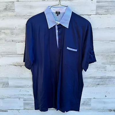 Solemare Maus & Hoffman Men's Button Down Shirt Adult XL Blue Short Sleeve • $29.99