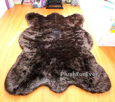$79 • Buy Bear Furry Area Rug 3' X 5' Small  Bearskin Faux Rug