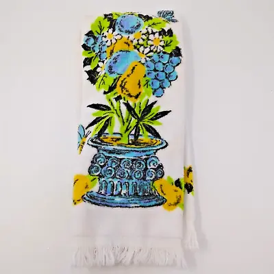 Vintage Canon Kitchen Towel Green Yellow Turquoise Retro Fruit • $7.95