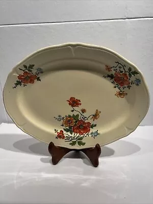 VTG Mount Clemens Pottery Yellow Floral Serving Oval Plate Collectible 11/9” • $22.95