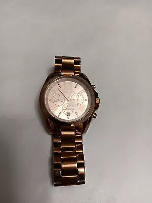 Michael Kors MK5503 Bradshaw Chronograph Rose Gold Bracelet Dial Women's Watch • $17.99