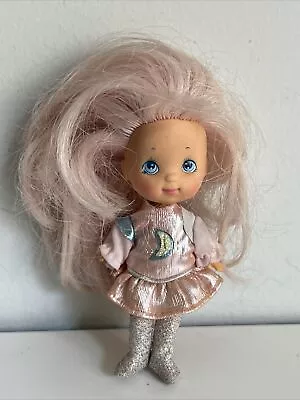 Vintage Moon Dreamers Blinky 1986 Doll 5  Pink Hair Dress Silver Tights Hasbro • $29.74