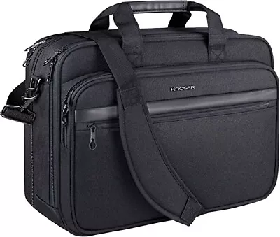 $56.46 • Buy Laptop Bag 18  Expandable Fits Up To 17.3  Briefcase Large Travel Water-Repellen