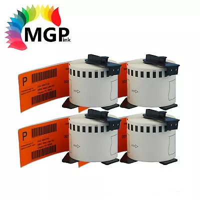 4 Compatible For Brother DK-22205 Continuous ORANGE Roll -62mm X 30.48m QL570 • $65