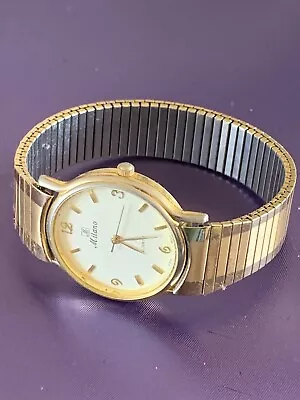 £7 • Buy Vintage Milano Gents Watch Spares Or Repair Expandable Bracelet Gold Colour