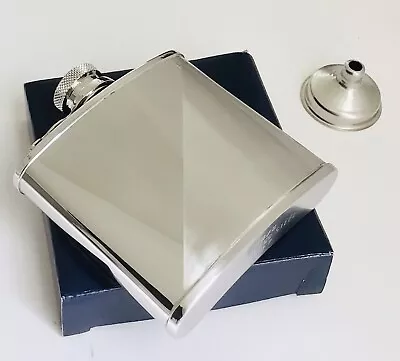 4oz Stainless Steel Liquor Flask With Funnel Attached Screw Cap New In Box • $5.99