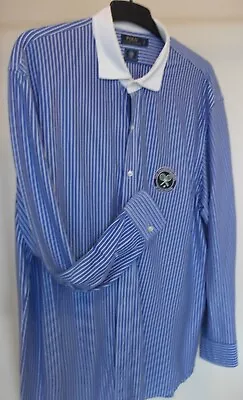 WIMBLEDON SHIRT - POLO RALPH LAUREN - NECK 19  (48cm) CHEST 48  (122cm) • £17.99