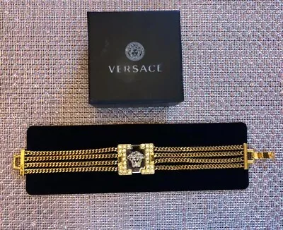 Versace Medusa Chain Bracelet Gold Silver 19cm With Box #33 • $187