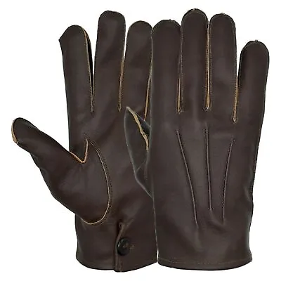 MRX Mens Driving Gloves Basic Soft Goat Leather Fingerless Breathable Biker • $16.99