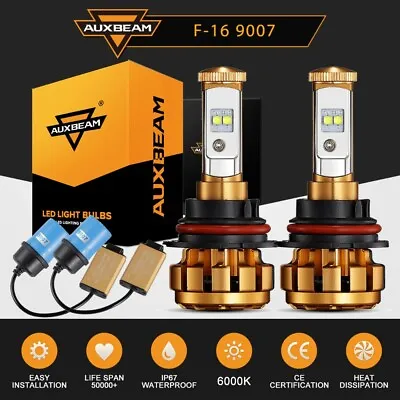 AUXBEAM For Nissan Frontier 2001-2020 9007 LED Headlight Hi/Low Beam Bulbs F-16 • $53.89