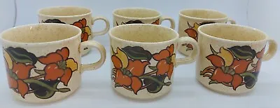 Royal Worcester Palissy 6 Cups Lot Vintage Retro 1970’s • £12.99