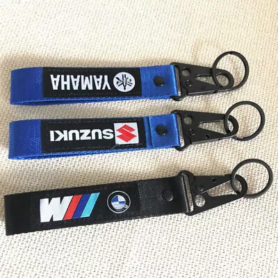 Double Side Keychain Hook Strap Lanyard Nylon Embroidery Metal Backpack Key Ring • $10.92