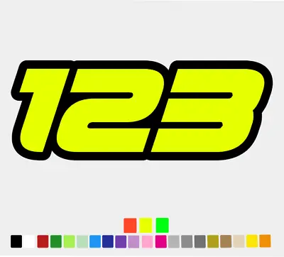 Custom Racing Numbers X3 - Vinyl Stickers Decals Race Motorbike • £9.99