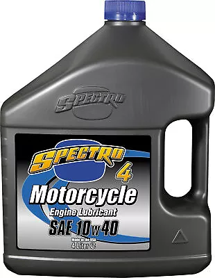 SPECTRO Premium Motorcycle Petroleum 4T Oil 10W40 4 LT U.S414 • $43.99