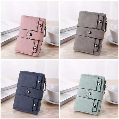 Women Ladies Small Leather Wallet Credit Card Holder Bifold Purse Clutch Handbag • $3.89