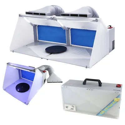 OPHIR 2 Sets Of Airbrush Spray Booth Kit W LED Lighting Filter F Hobby Model • $14.96